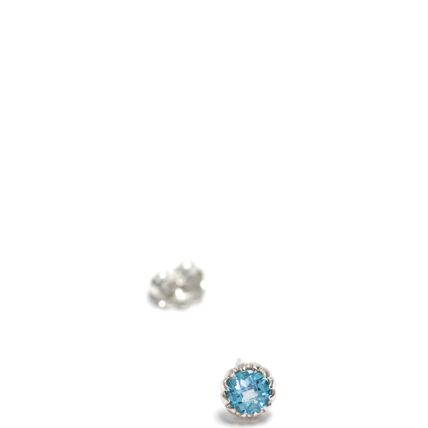 Topaz Ear Studs Silver by ETERNAL BLISS - Spiritual Jewellery