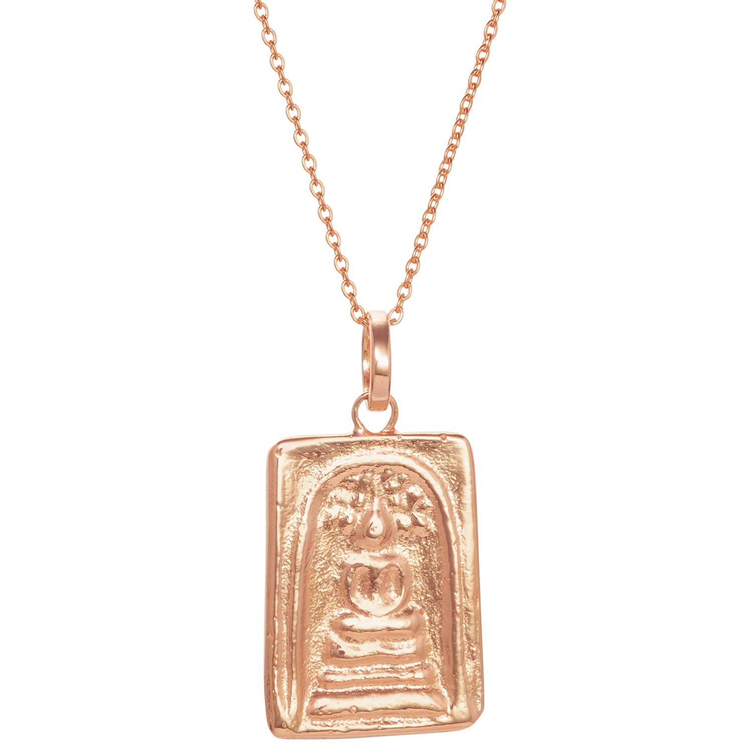 Meditierender Buddha Anhänger rosévergoldet von ETERNAL BLISS - Spiritueller Schmuck