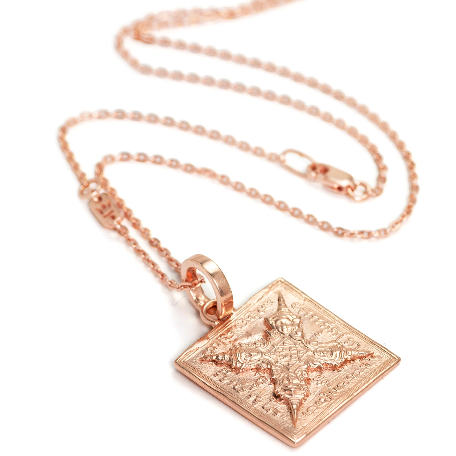 Rosegold-plated Buddha symbol pendant by ETERNAL BLISS - Spiritual jewellery