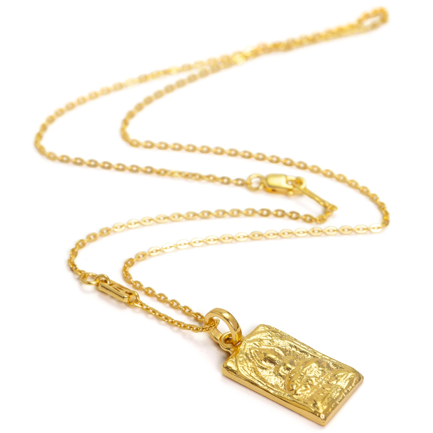 Magical Buddha pendant with chain made of high-quality gold-plated sterling silver by ETERNAL BLISS - Spiritual Symbol Jewellery