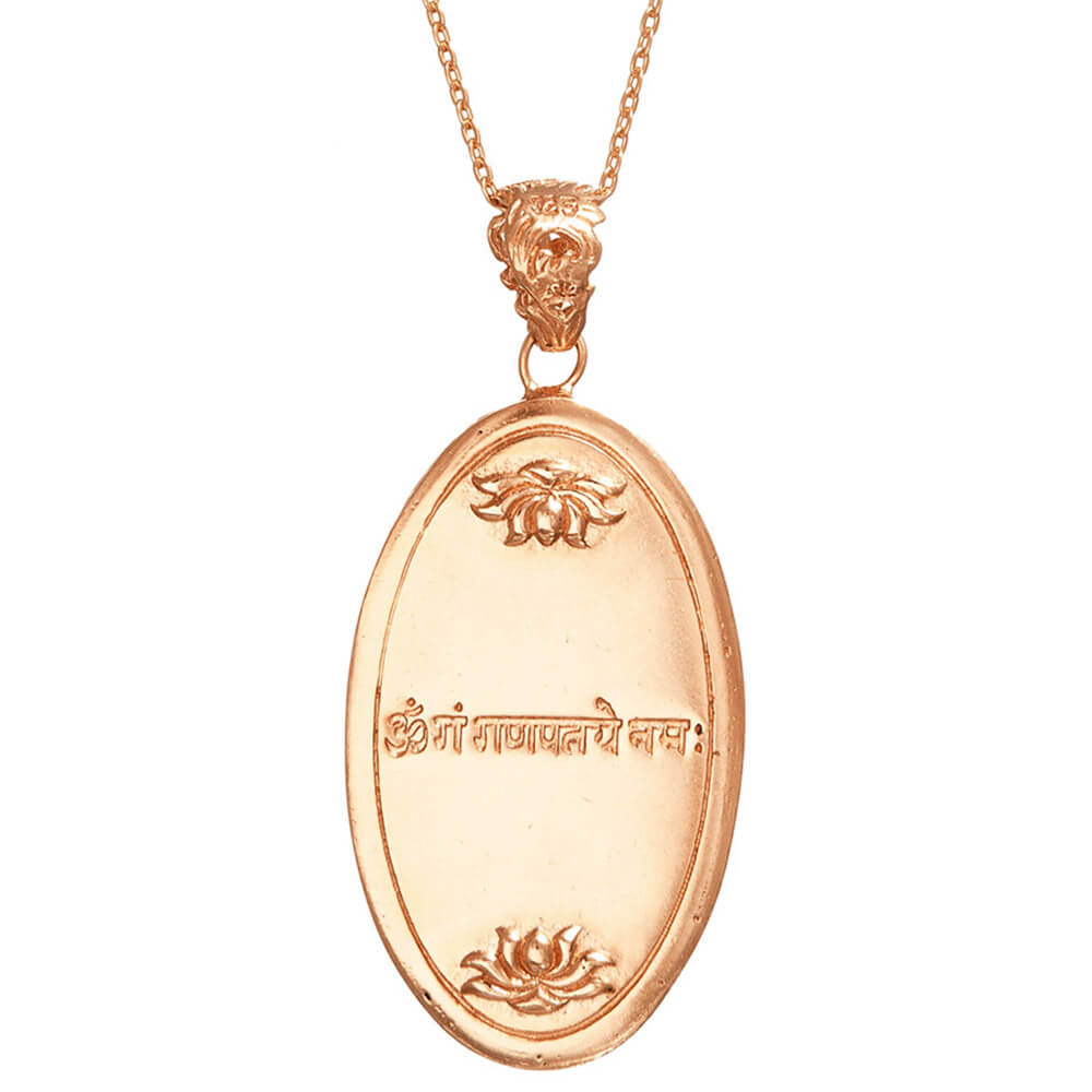 Ganesha Schmuck mit OM vergoldet