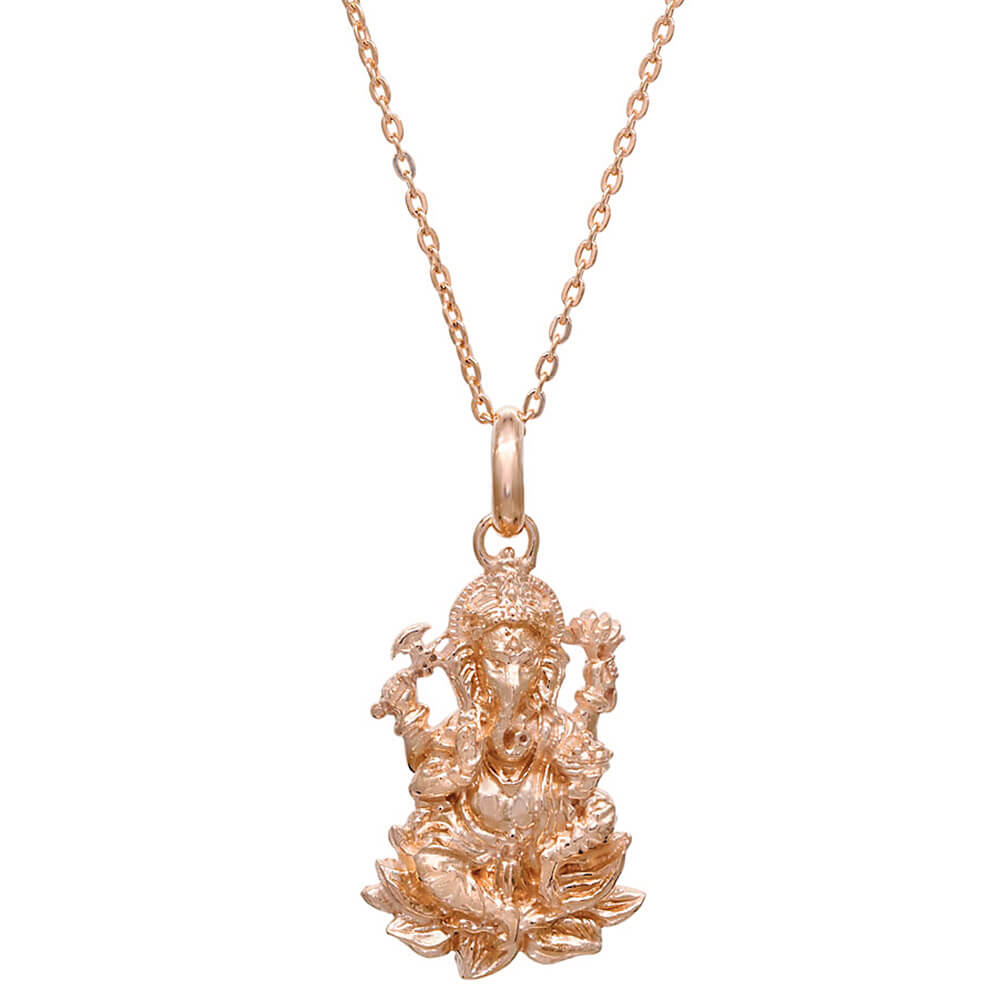 Tanzender Ganesha Anhänger rosévergoldet von ETERNAL BLISS - Spiritueller Schmuck