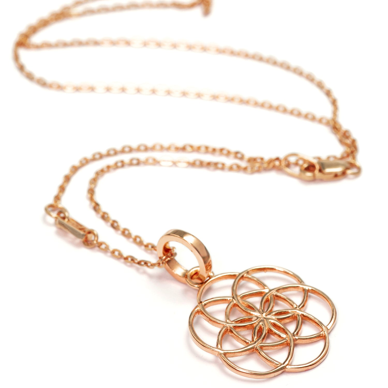 Rosegold-plated Seed of Life jewelry by ETERNAL BLISS  - spiritual  jewellery