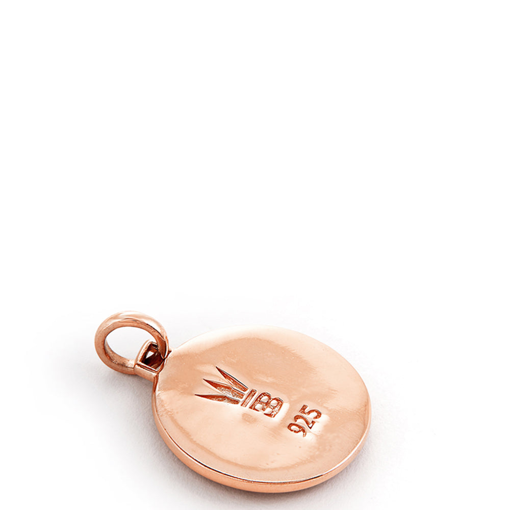 Hochwertig gearbeitete Rückseite des rosévergoldeten Anhängers Eternity mit keltischem Knoten von ETERNAL BLISS - Spiritueller Schmuck