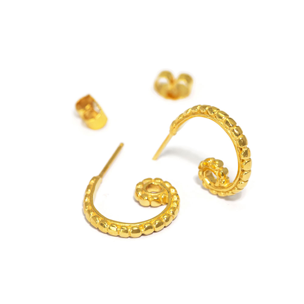Gold-plated indian earrings by ETERNAL BLISS - Spiritual Jewellery