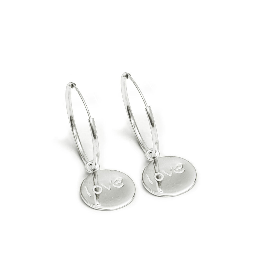 Love Kreolen aus Sterling Silber von Eternal Bliss - Spiritueller Schmuck