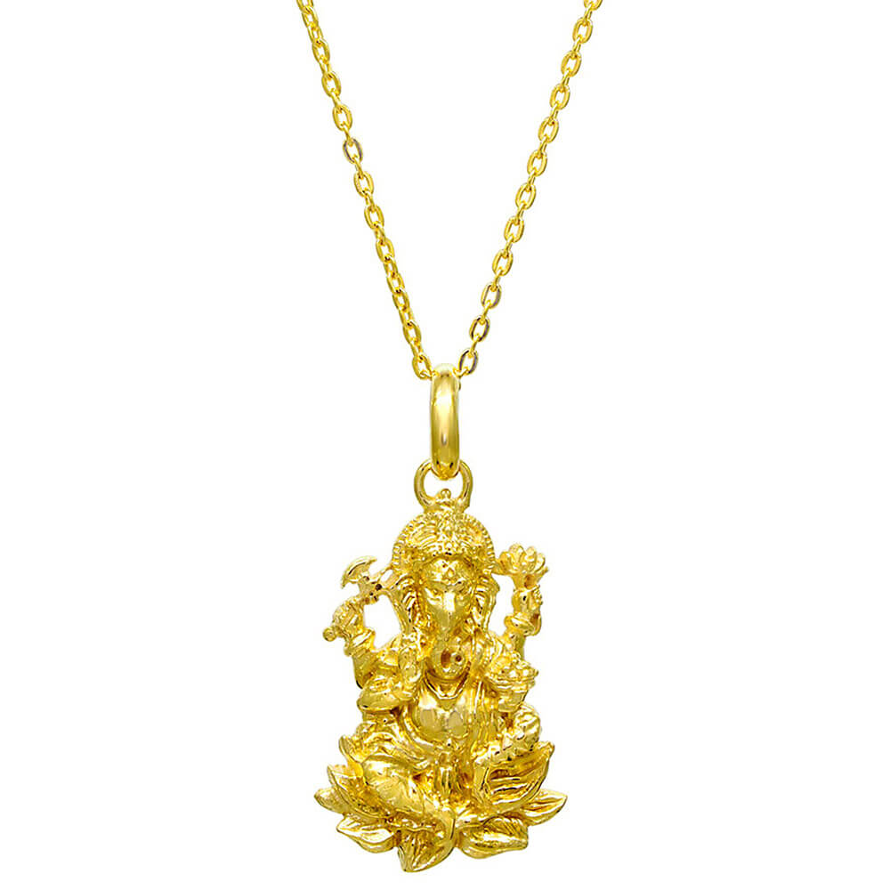Tanzender Ganesha Anhänger vergoldet von ETERNAL BLISS - Spiritueller Schmuck