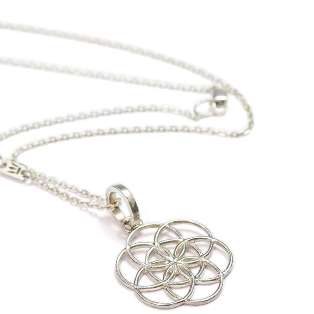 Seed of Life pendant made of sterling silver from the spiritual yoga jewellery collection