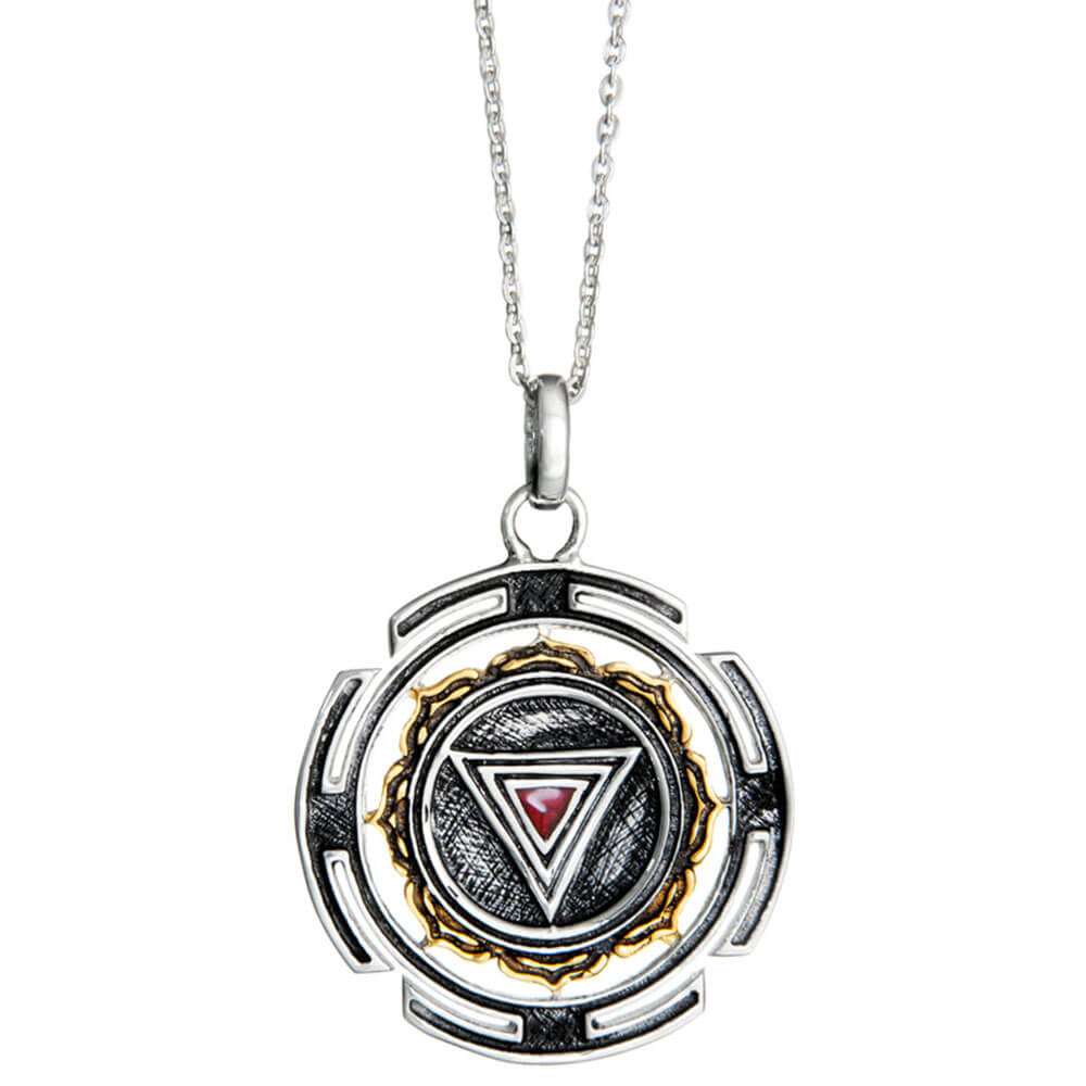 Kali Yantra Anhänger Silber mit Kette von ETERNAL BLISS - Spiritueller Schmuck