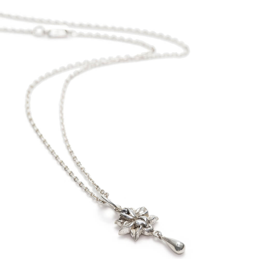 Lotus pendant with rock crystal silver by ETERNAL BLISS - Spiritual Jewellery