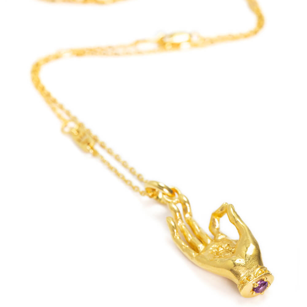 Gyan mudra pendant gold-plated