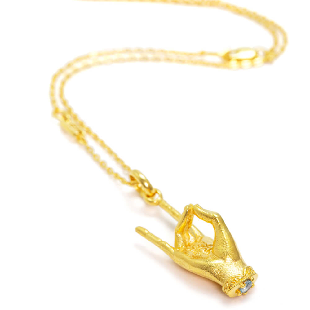 Apana mudra pendant gold-plated