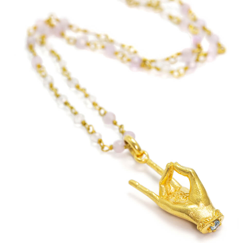 Apana mudra pendant gold-plated