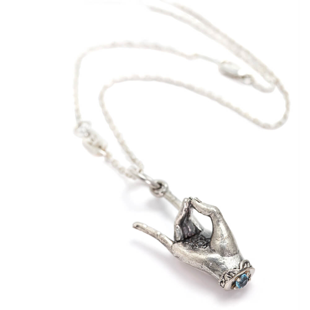 Apana mudra pendant silver