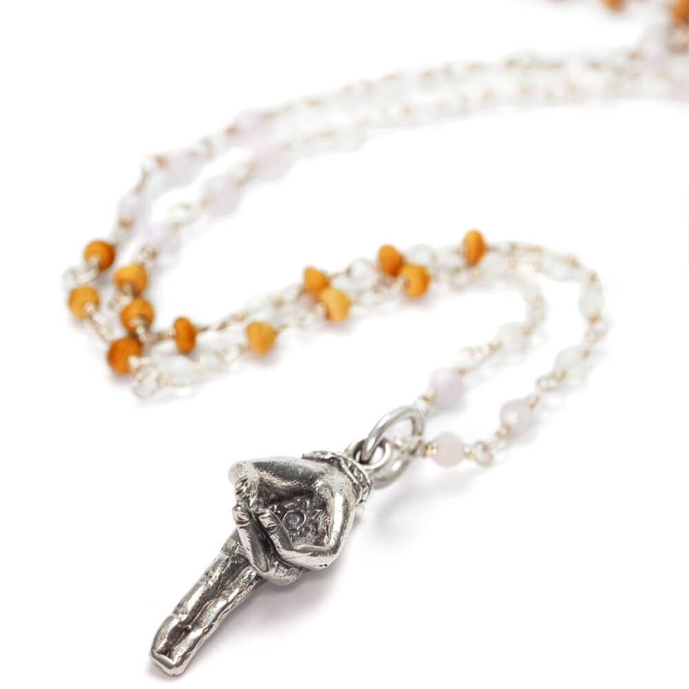 Prana Mudra pendant silver