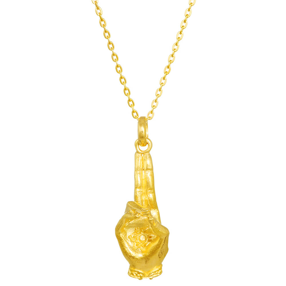 Prana Mudra pendant gold-plated