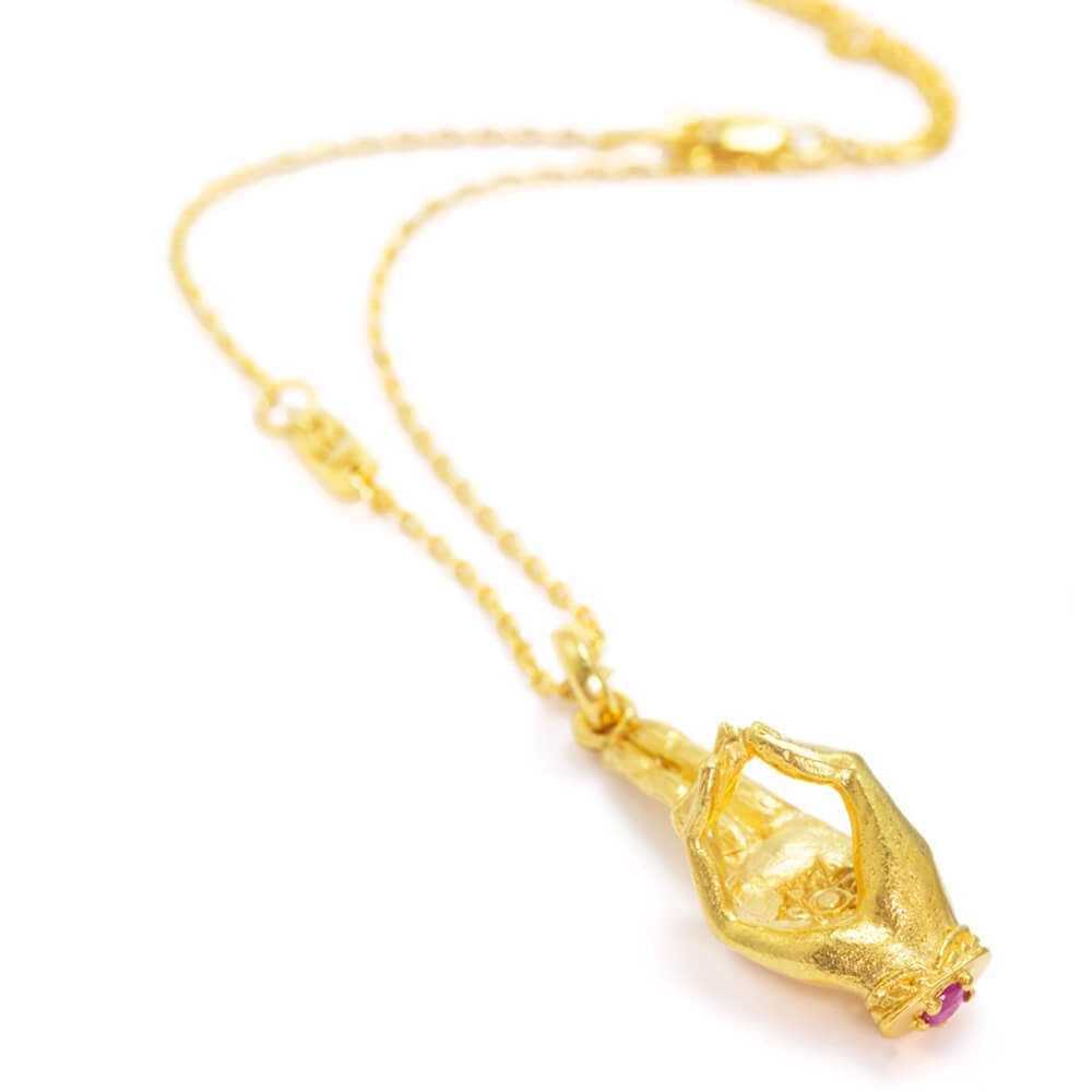 Prana Mudra pendant gold-plated