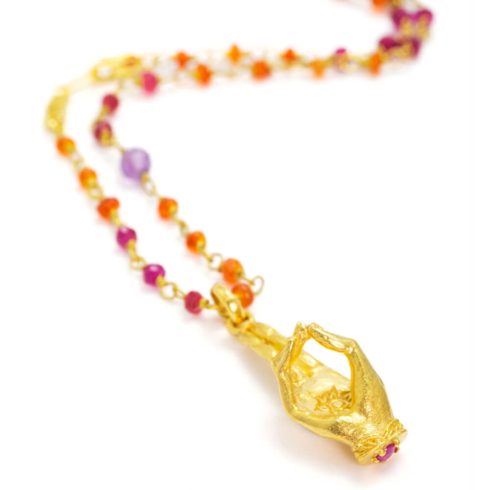Prana Mudra pendant gold-plated