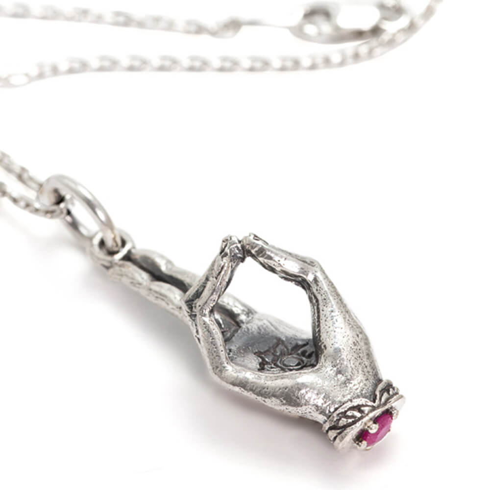 Prana Mudra pendant silver