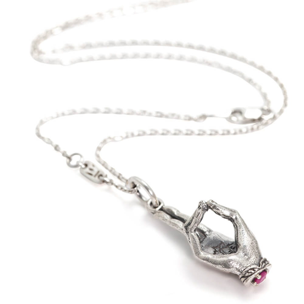 Prana Mudra pendant silver