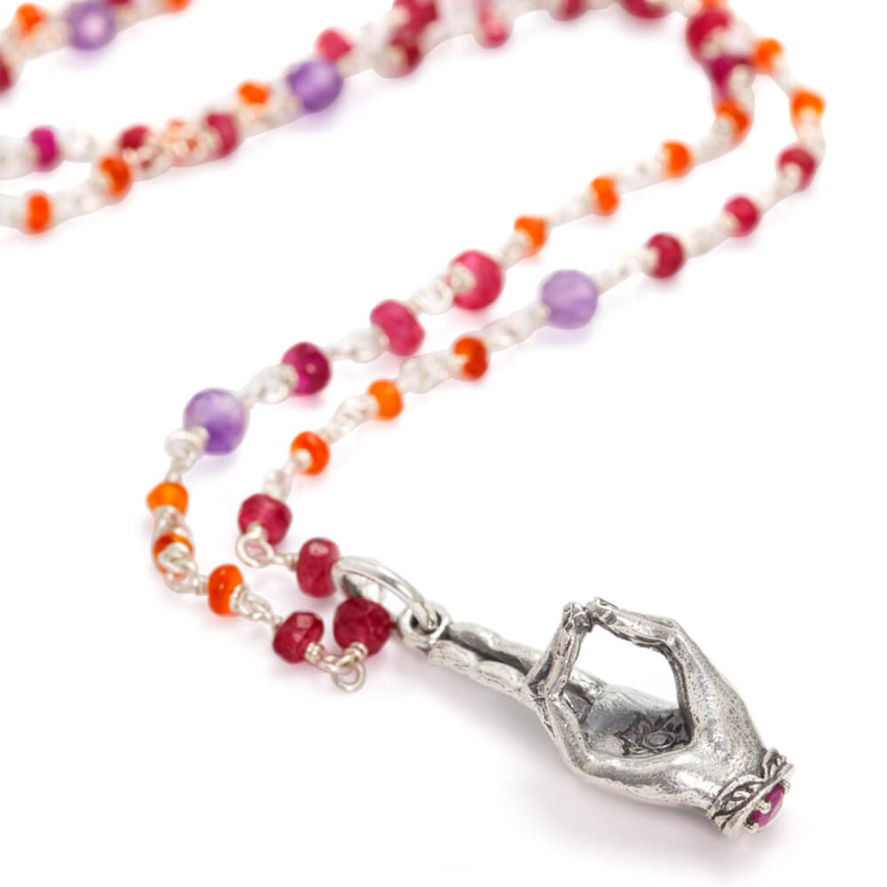 Prana Mudra pendant silver