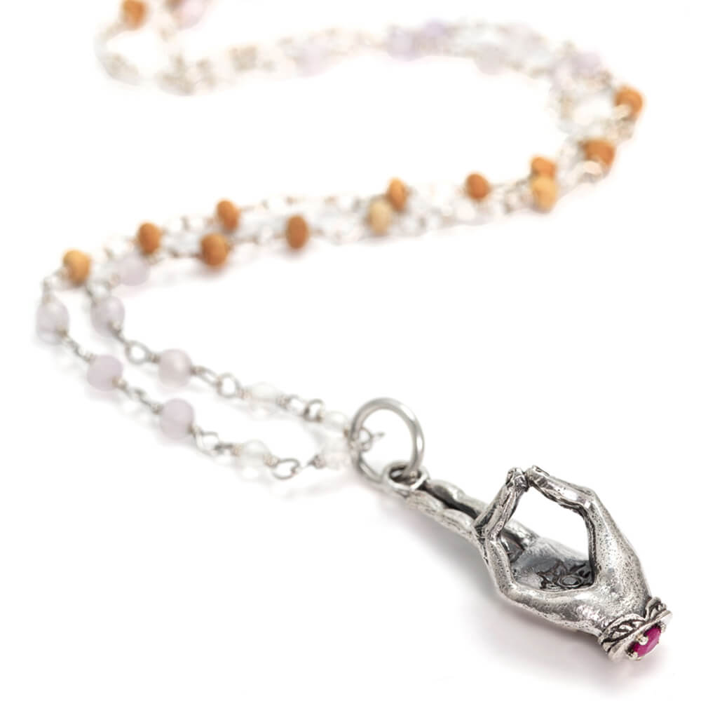 Prana Mudra pendant silver
