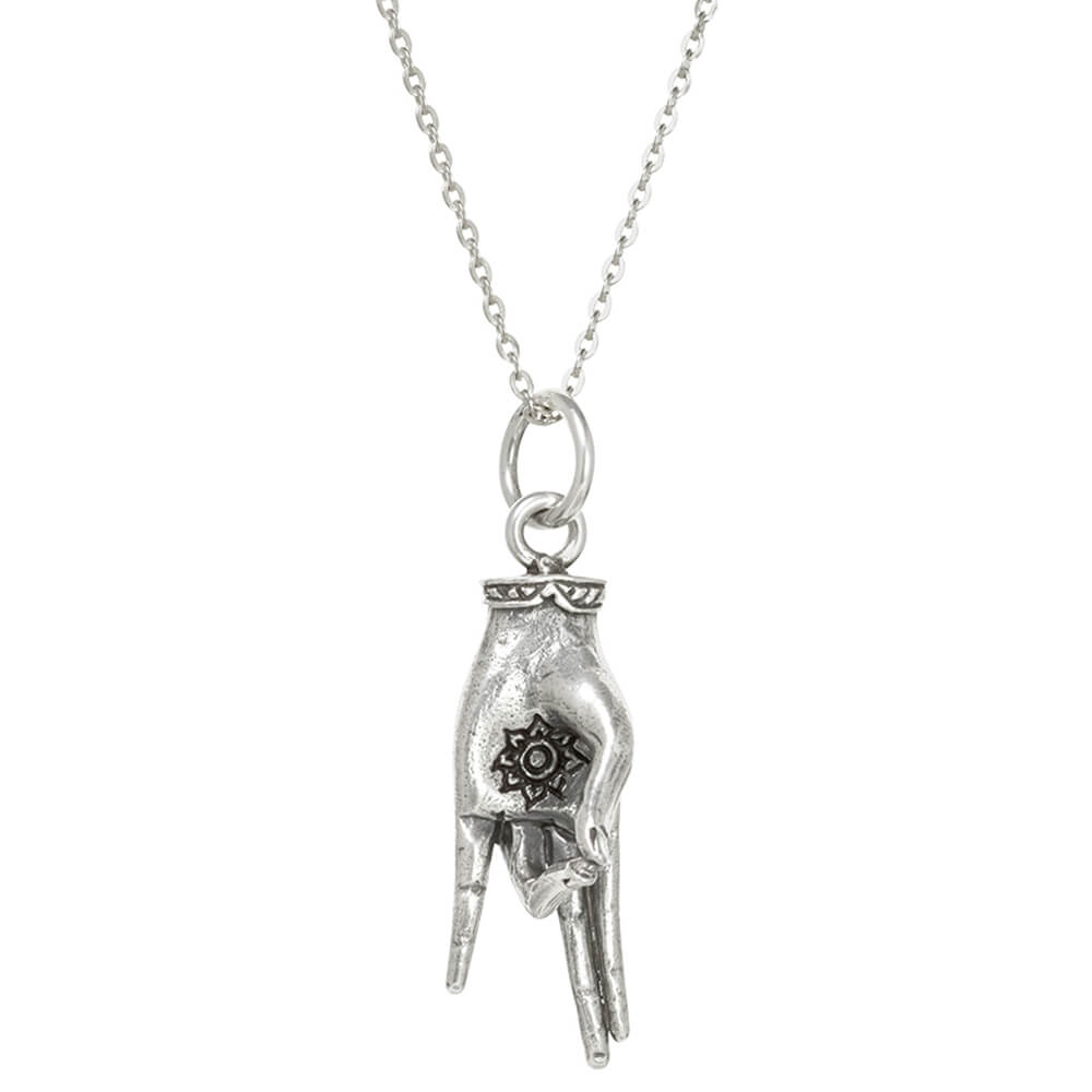 Prithvi Mudra Anhänger Silber - Stabilität  mit Kette von ETERNAL BLISS - Spiritueller Schmuck