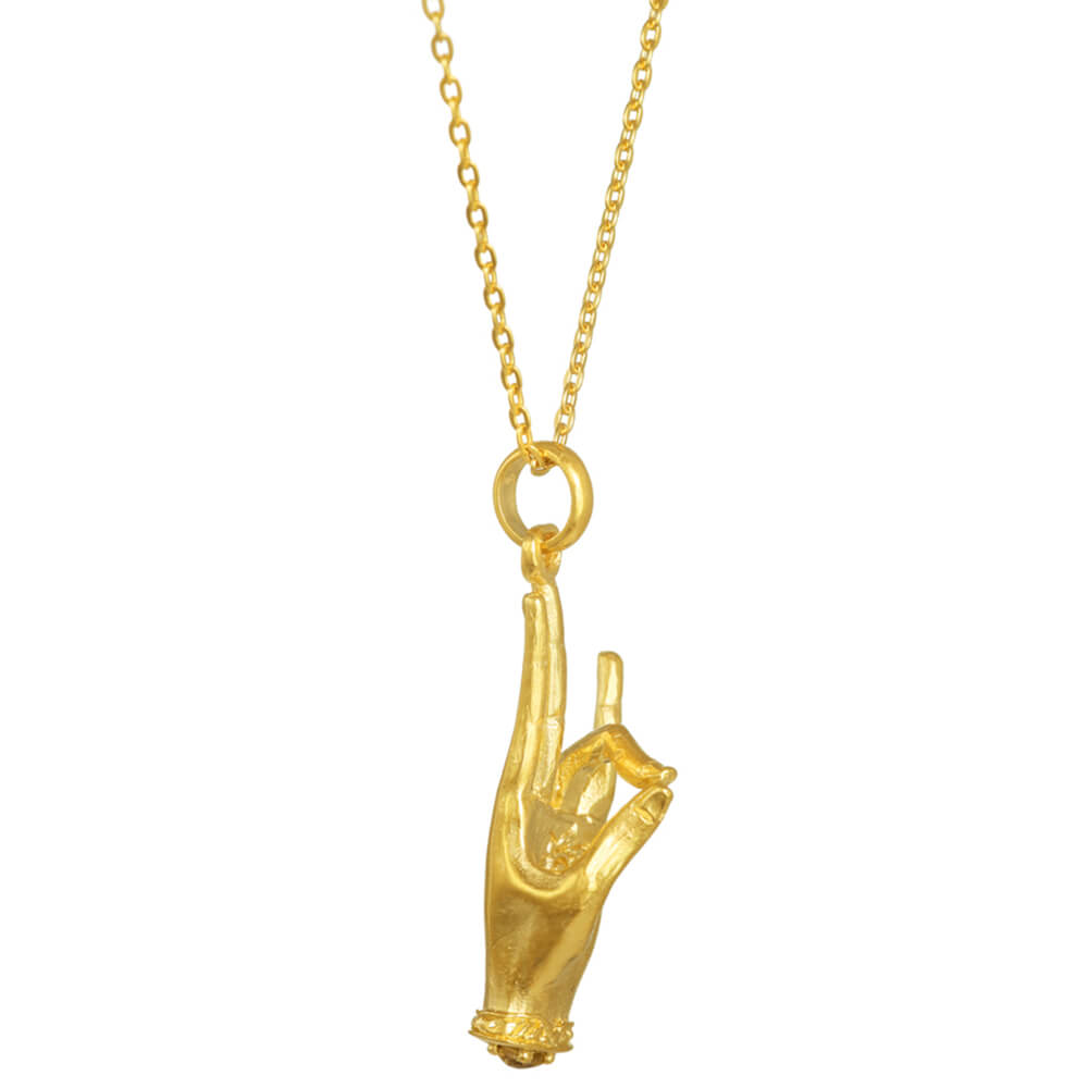 Prithvi Mudra pendant gold-plated