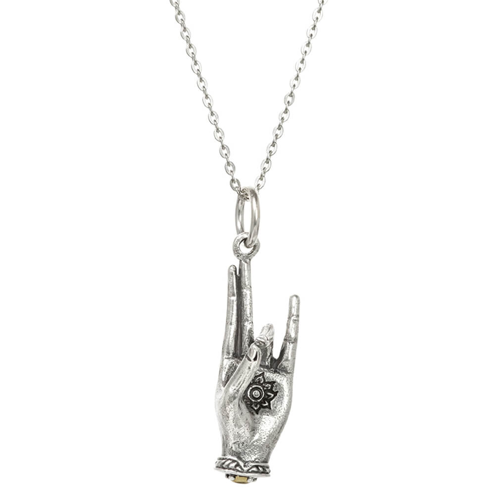 Prithvi Mudra pendant silver