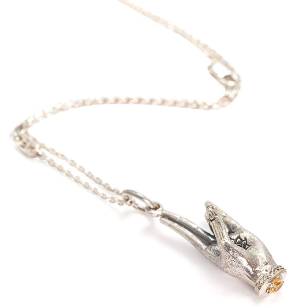 Prithvi Mudra pendant silver