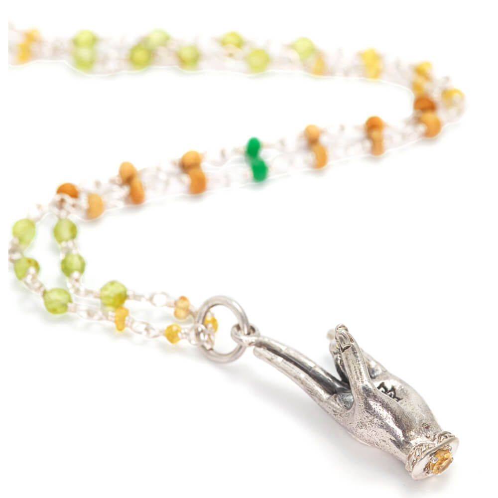 Prithvi Mudra pendant silver