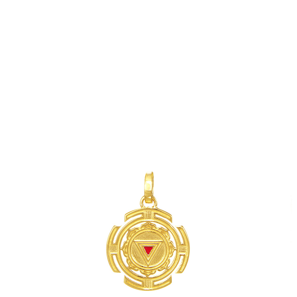 Gold-plated Kali Yantra pendant mini by ETERNAL BLISS - Spiritual Jewellery