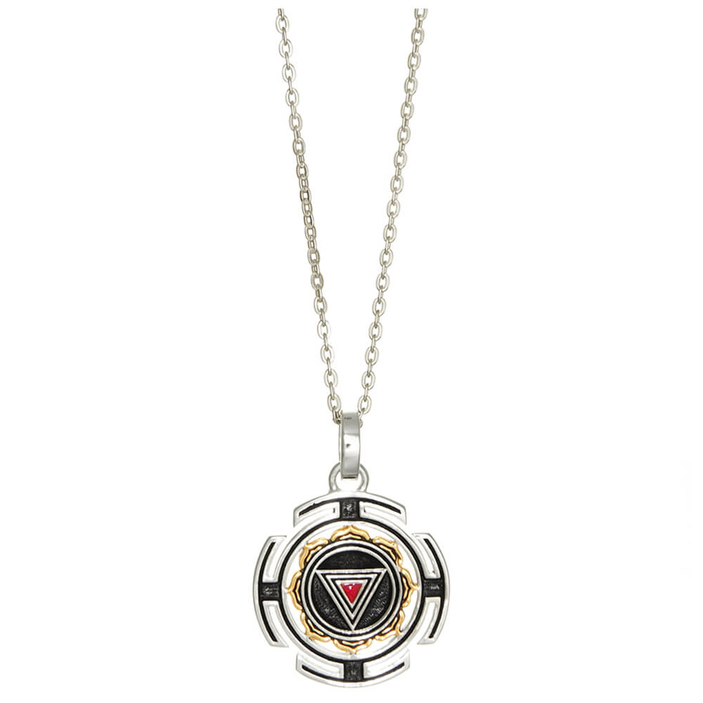 Kali Yantra Anhänger mini Silber  mit Kette von ETERNAL BLISS - Spiritueller Schmuck