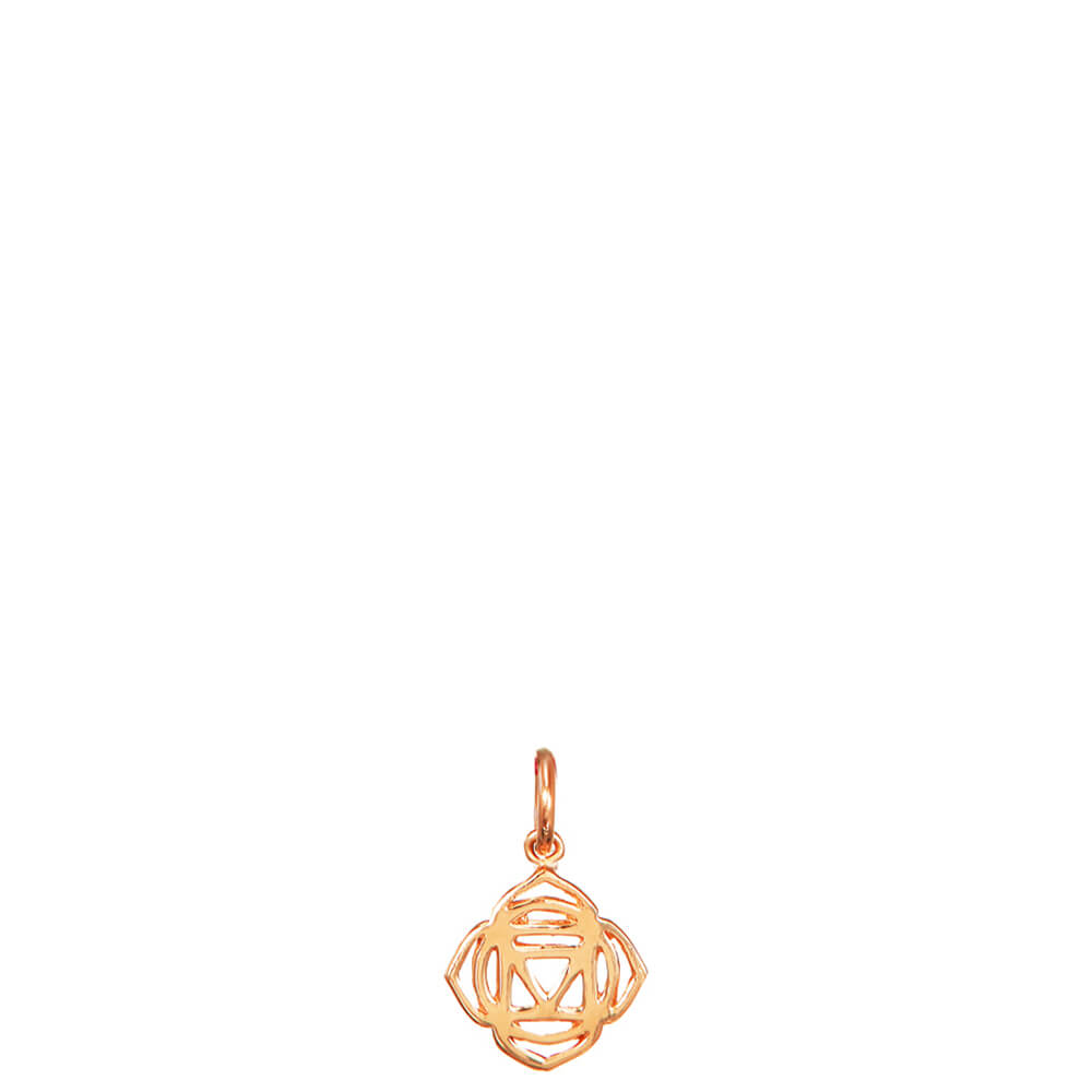 Wurzel Chakra Schmuck mini rosévergoldet