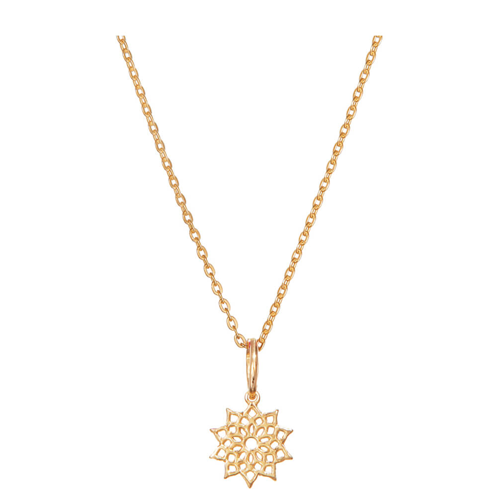 Crown chakra pendant mini rose gold-plated