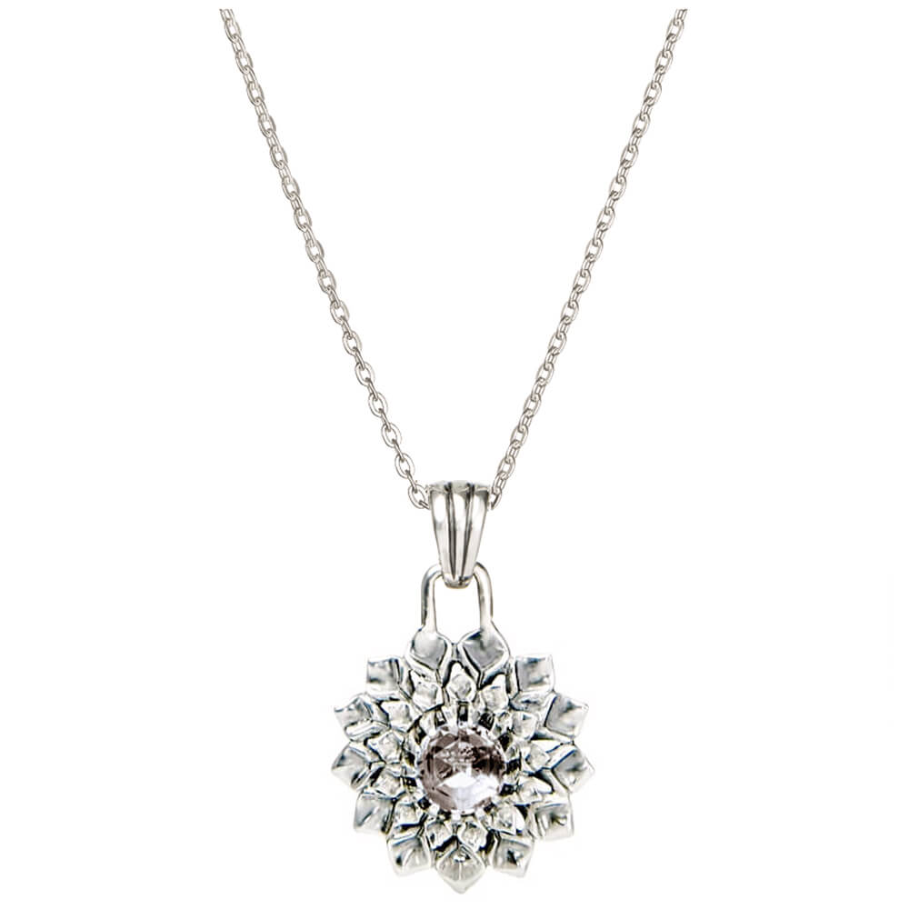 Kronen Chakra Anhänger Silber mit Bergkristall von ETERNAL BLISS - Spriritueller Schmuck