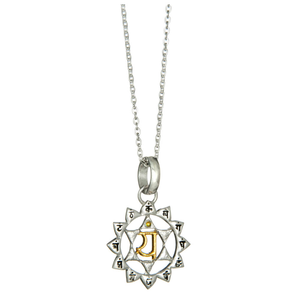 Anahata chakra pendant silver