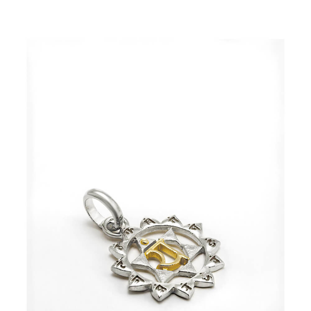 Anahata chakra pendant silver