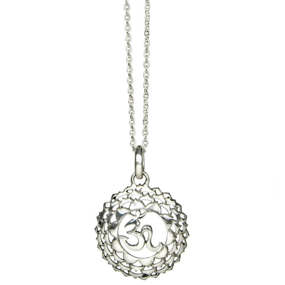 Sahasrara Chakra Anhänger mit Mantra Silber mit Kette von ETERNAL BLISS - Spriritueller Schmuck