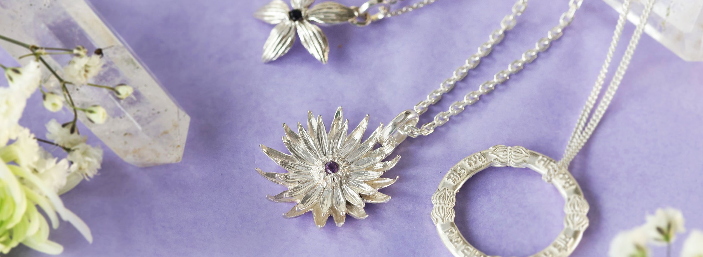 Spiritueller Schmuck: Heilblütenschmuck und das Sat Nam Mantra zum Muttertag: 10% Rabatt auf die gesamte Kolletkion