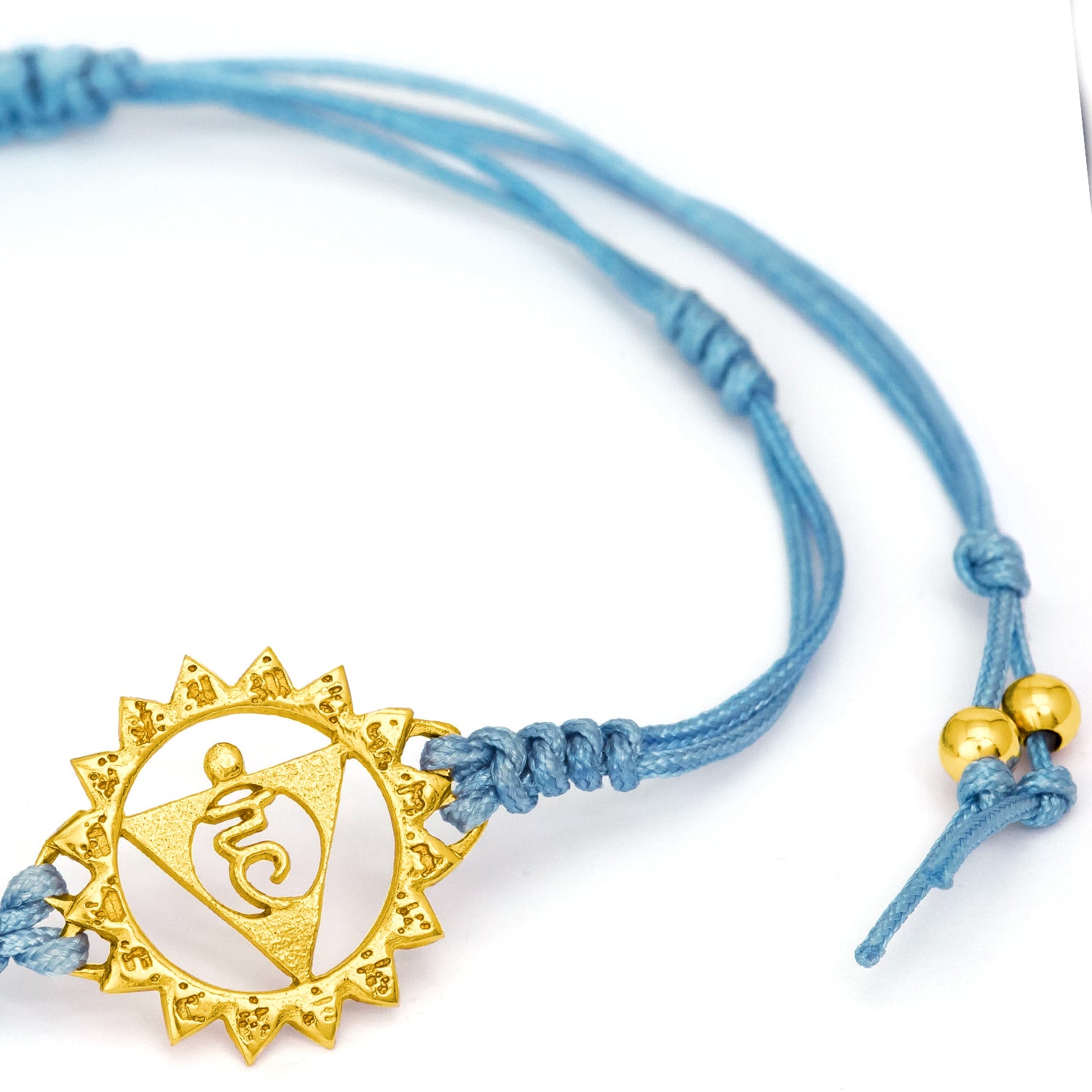 Gold-plated Vishuddha Chakra bracelet by ETERNAL BLISS - Spiritual Jewellery