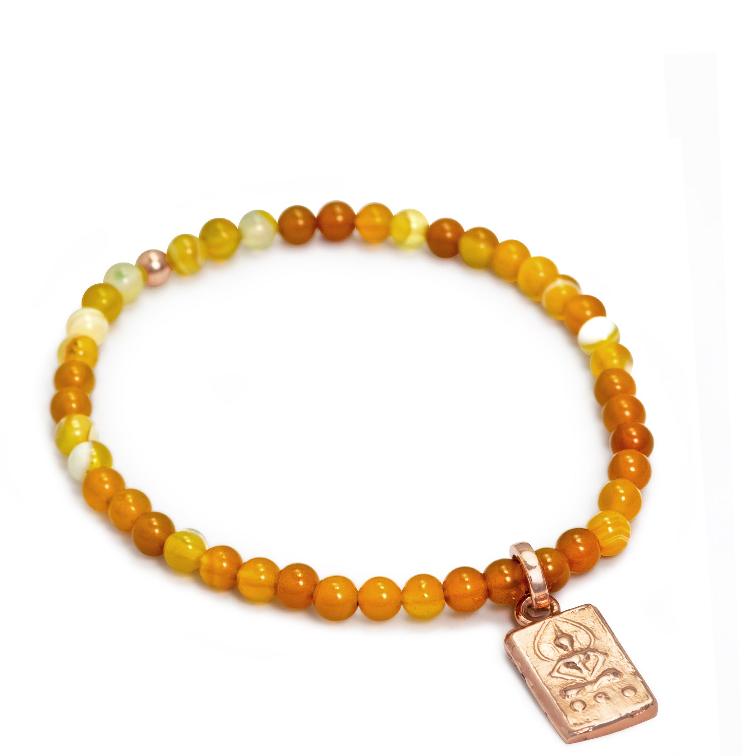 Buddha Armband mit Calcit rosévergoldet von ETERNAL BLISS - Spiritueller Schmuck