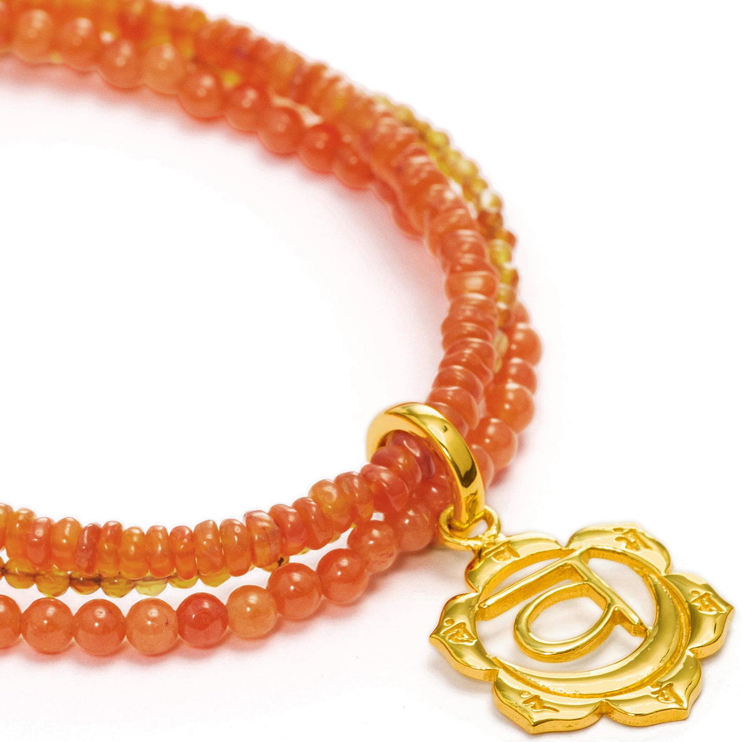 Sacral Chakra bracelet with gemstones gold-plated silver by ETERNAL BLISS - Spiritual Jewellery