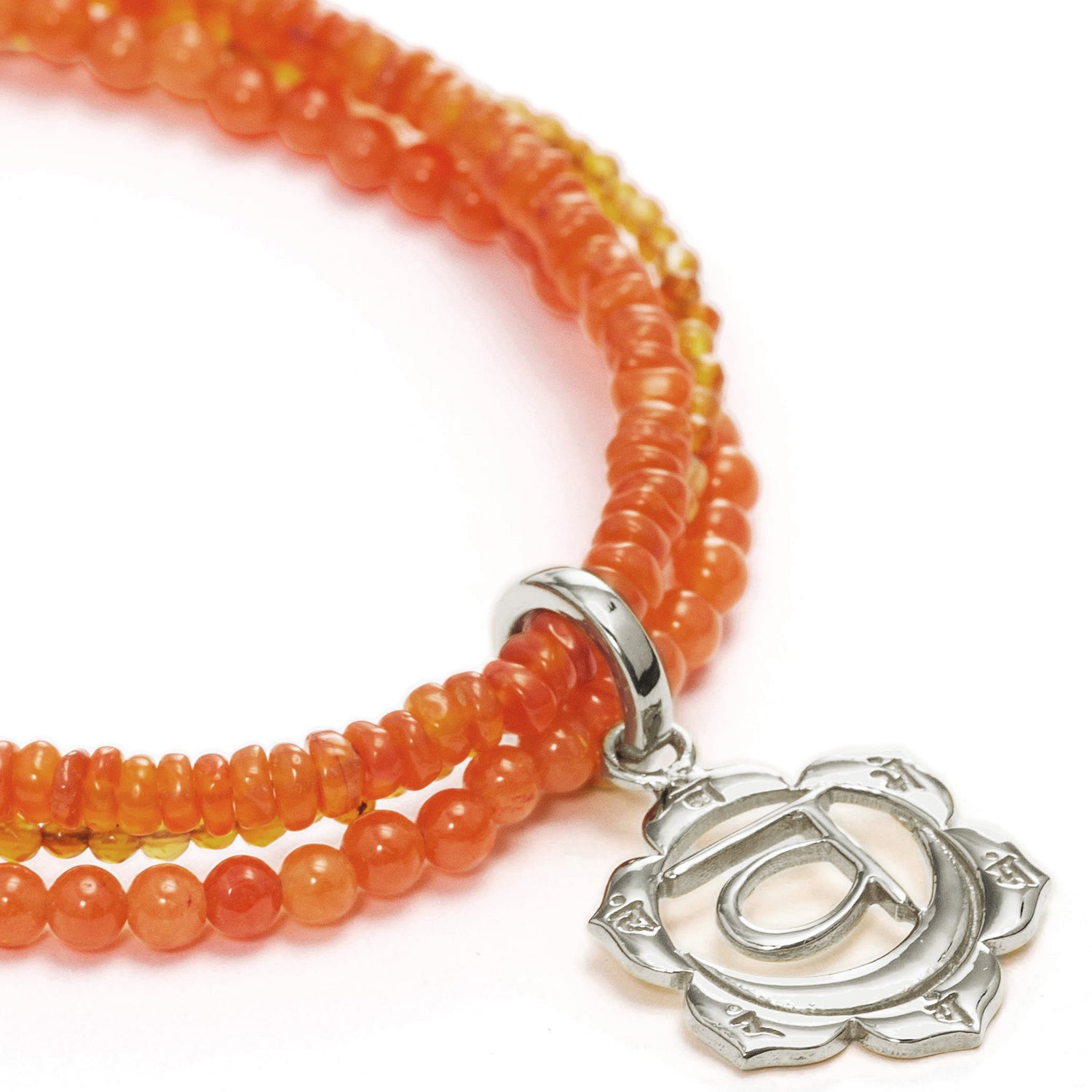 Sacral Chakra bracelet with gemstones silver by ETERNAL BLISS - Spiritual Jewellery