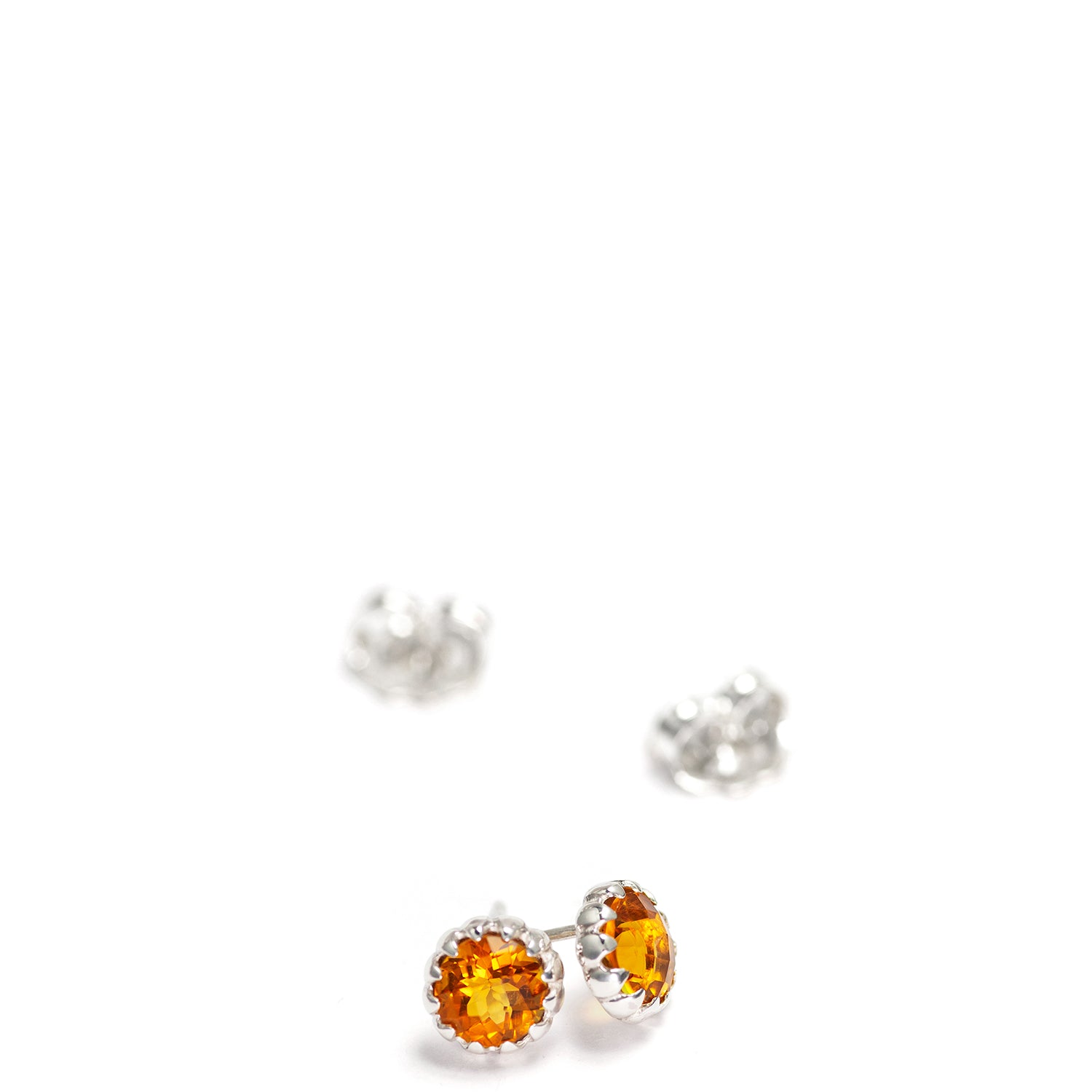 Oranger Citrin Ohrstecker Silber von ETERNAL BLISS - Spiritueller Schmuck