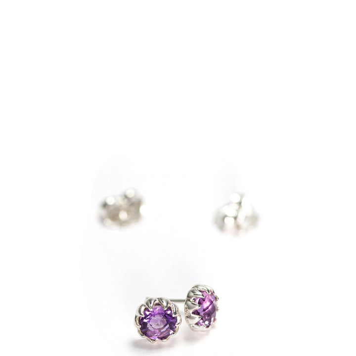 Amethyst Ohrstecker Silber von ETERNAL BLISS - Spiritueller Schmuck