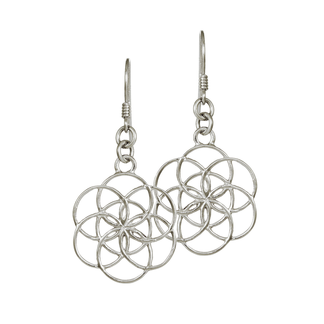 Samen des Lebens Ohrhänger Silber Ohrringe von Eternal Bliss Esoterik Schmuck Symbol der Urenergie