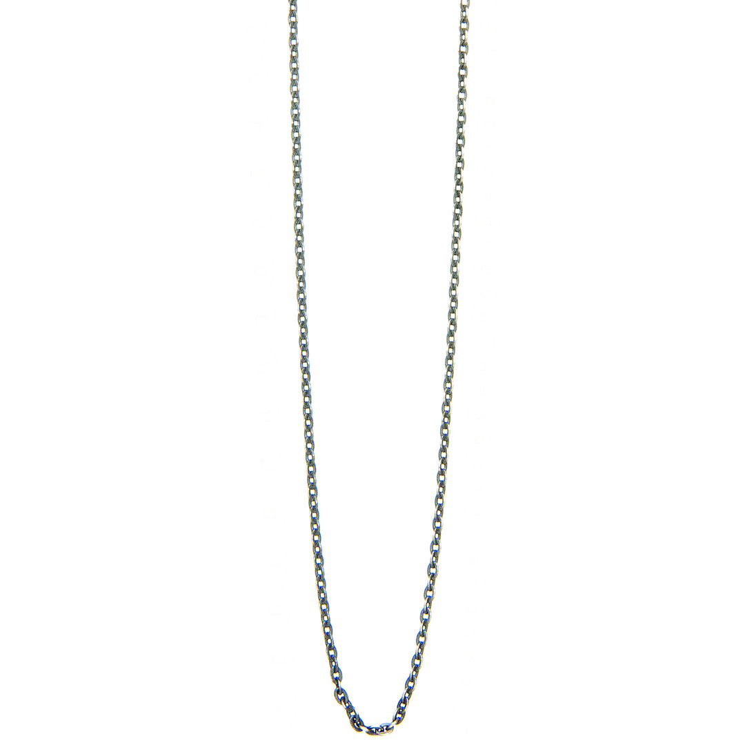 Feine Ankerkette in 1,5mm Stärke aus geschwärztem Sterling Silber von Eternal Bliss
