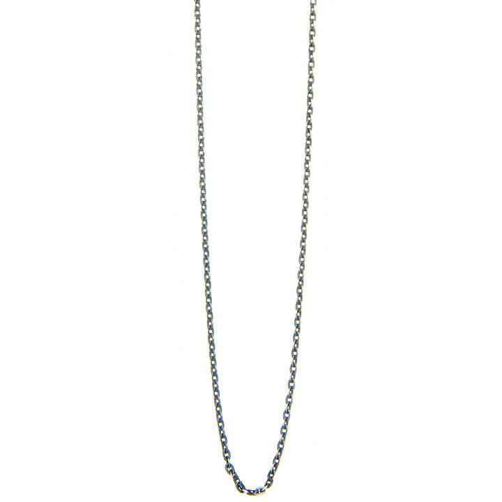 Feine Ankerkette in 1,5mm Stärke aus geschwärztem Sterling Silber von Eternal Bliss