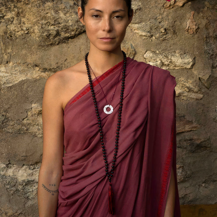 Om Mani Padme Hum mantra pendant silver